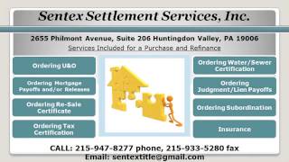 preview picture of video 'Sentex Settlement Services Huntington Valley PA'