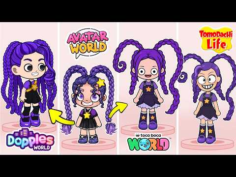😱 LILY LOVE BRAIDS in 4 GAMES?! Avatar World, Toca Boca, Tomodachi Life & Dopples 🌍 PAZU