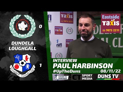 Paul Harbinson Interview - Dundela Vs Loughgall - 8th November 2022