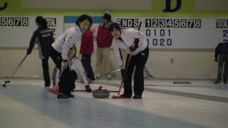preview picture of video 'カーリング女子(常呂高校)3/3-常呂カーリングホール @北海道北見市 Curling in Kitami Hokkaido'