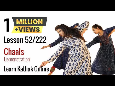 Chaals Demonstration in Kathak for Beginners | Learn Kathak Online | Lesson 52/222