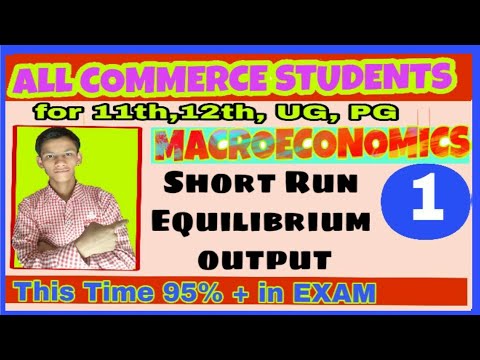 Short Run Equilibrium output || Aggregate Demand =Aggregate Supply|ADITYA COMMERCE|Saving=Investment Video