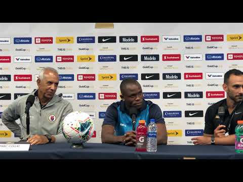 Marc Collat DT  y Wilde Donald Guerrier en conferencia por Haití