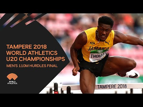 Men's 110m Hurdles Final - World Athletics U20 Championships Tampere 2018