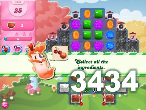 Candy Crush Saga Level 3434 (3 stars, No boosters)