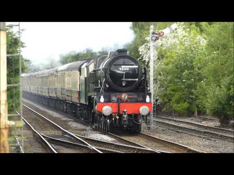 46100 Royal Scot at Helsby Station in Cheshire  17th May 2023