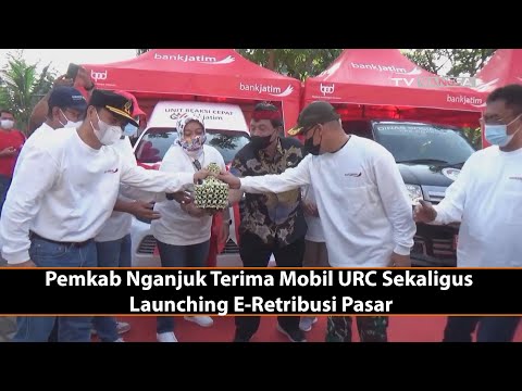 Pemkab Nganjuk Terima Mobil URC Sekaligus Launching E-Retribusi Pasar