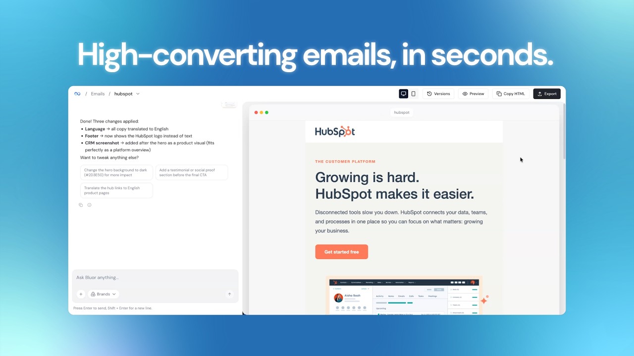 How to design beautiful emails with AI | Introducing Bluor