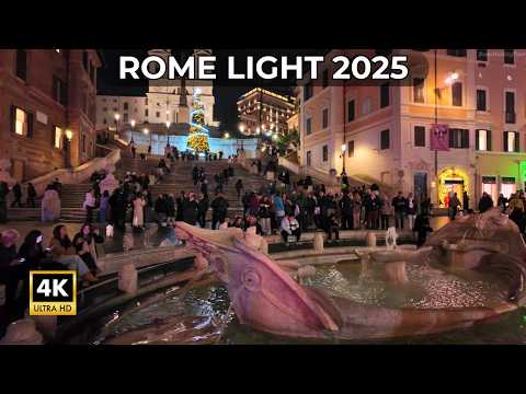 Rome Christmas Lights 2025 ✨ THIS is ROME RIGHT NOW | 4K HDR Walk 🎄