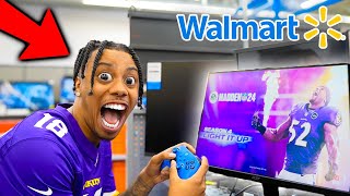 PLAYING MADDEN NFL 24 IN WALMART!!! (GOT KICKED OUT)