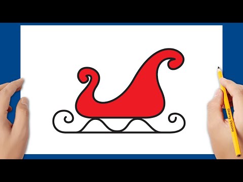 Dessin de Noël: Comment dessiner le traîneau du Père Noël facile