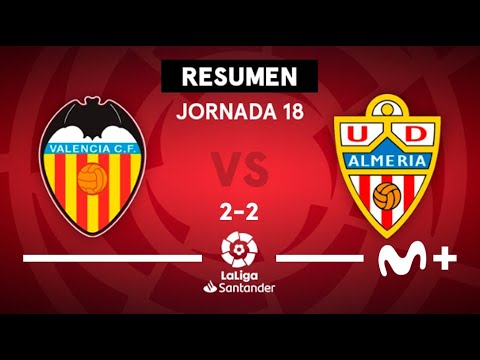 Valencia 2-2 Almería | LaLiga Santander (Jornada 18) - Resumen | Movistar Plus+