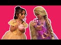 PRINCESS TEA PARTY PART 1 Cake Elsa Toys And Dolls Princesses In Real Life