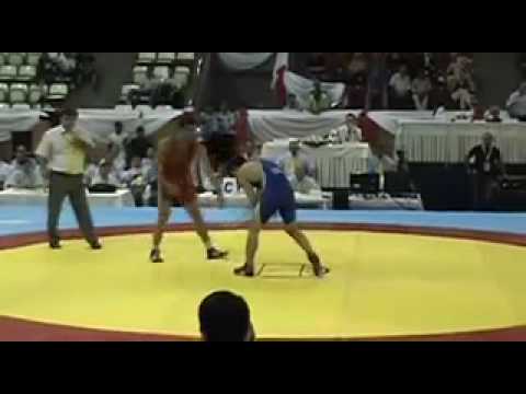 74 kg Junior World Greco finals - Azizibek Murodov (UZB) dec. Doszhan Kartikov (KAZ)