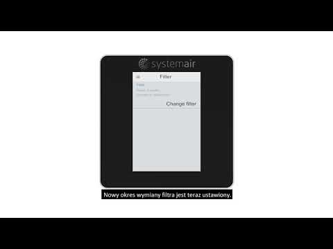 Systemair SAVE | Dotykowy panel sterowania HMI: Ostrzeżenie o czasie wymiany filtra - zdjęcie