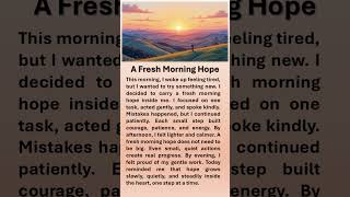 A Fresh Morning Hope  #affirmations #boostyourconfidence #learnenglish #fresh #morning #hope