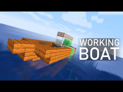 How to make a working boat in minecraft java/bedrock
