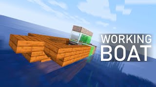 How to make a working boat in minecraft java/bedro