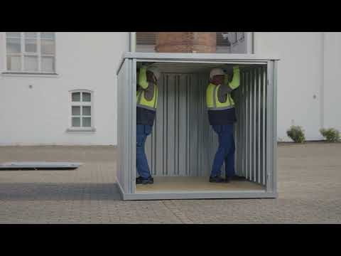 Montagevideo von einem Materialcontainer Schnellbaucontainer - kinderleichter Aufbau / Montage