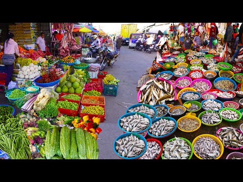 Unbelievable! Massive Food Supplies at Cambodia's Most Vibrant Markets!