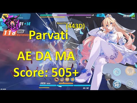 HI3 Abyss Superstring Dimension Nirvana (443D) - AE DA MA vs Parvati - Weather Ignited (505+)