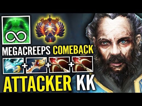 Attacker Kunkka MegaCreeps Comback This Build never Out of Date - Dota 2 Immortal Rank Attacker
