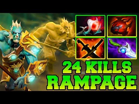 Phantom Lancer Dota 2 Safelane Rampage Guide Pro Gameplay Build with 23 Kills 7.34