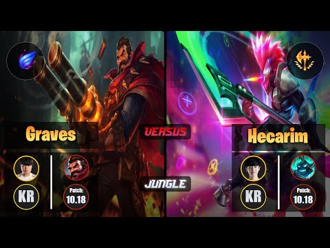 Clid GRAVES (Jungle) [Phase Rush] VS Peanut HECARIM - Challenger KR Patch 10.18