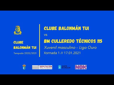 Balonman Tui VS BM Culleredo Técnicos 115. Jornada 1 Liga Ouro Juvenil Masculina. 17/01/2021