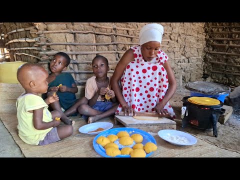 Our Youngest Organic Mom Cooks Delicious Village Food Carrot Bread With Beans Curry For Lunch