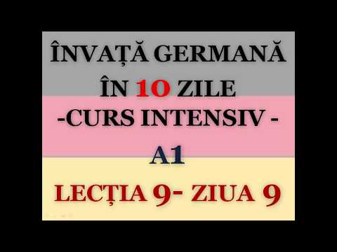 Invata germana in 10 zile | CURS INTENSIV A1 | LECTIA 9