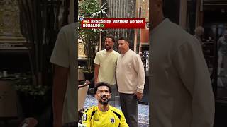 A reação do goleiro Vozinha ao ver Ronaldo Fenômeno 😱 #vozinha #copadomundo