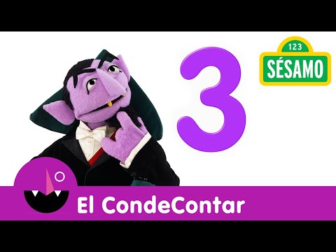 Sésamo: Contando el número 3 con El Conde Contar.