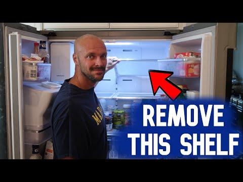 How to REMOVE and CLEAN TOP Glass Shelves in SAMSUNG Refrigerator