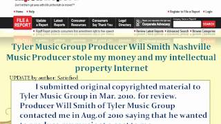 Will Smith Nashville Music Producer stole my money and my intellectual property Internet.wmv