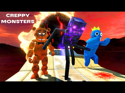 Creppy Monsters Escapes Fireball - Animal Revolt Battle Simulator