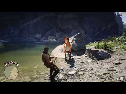 Arthur trying to catch a beautiful Fox Horse.