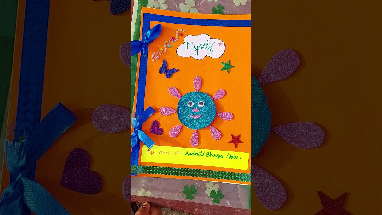 Myself booklet #school #project #shorts #ytshorts