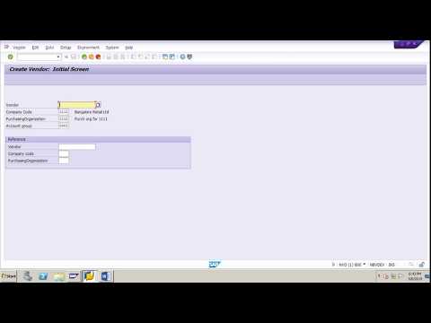 How to Create a Vendor Master in SAP
