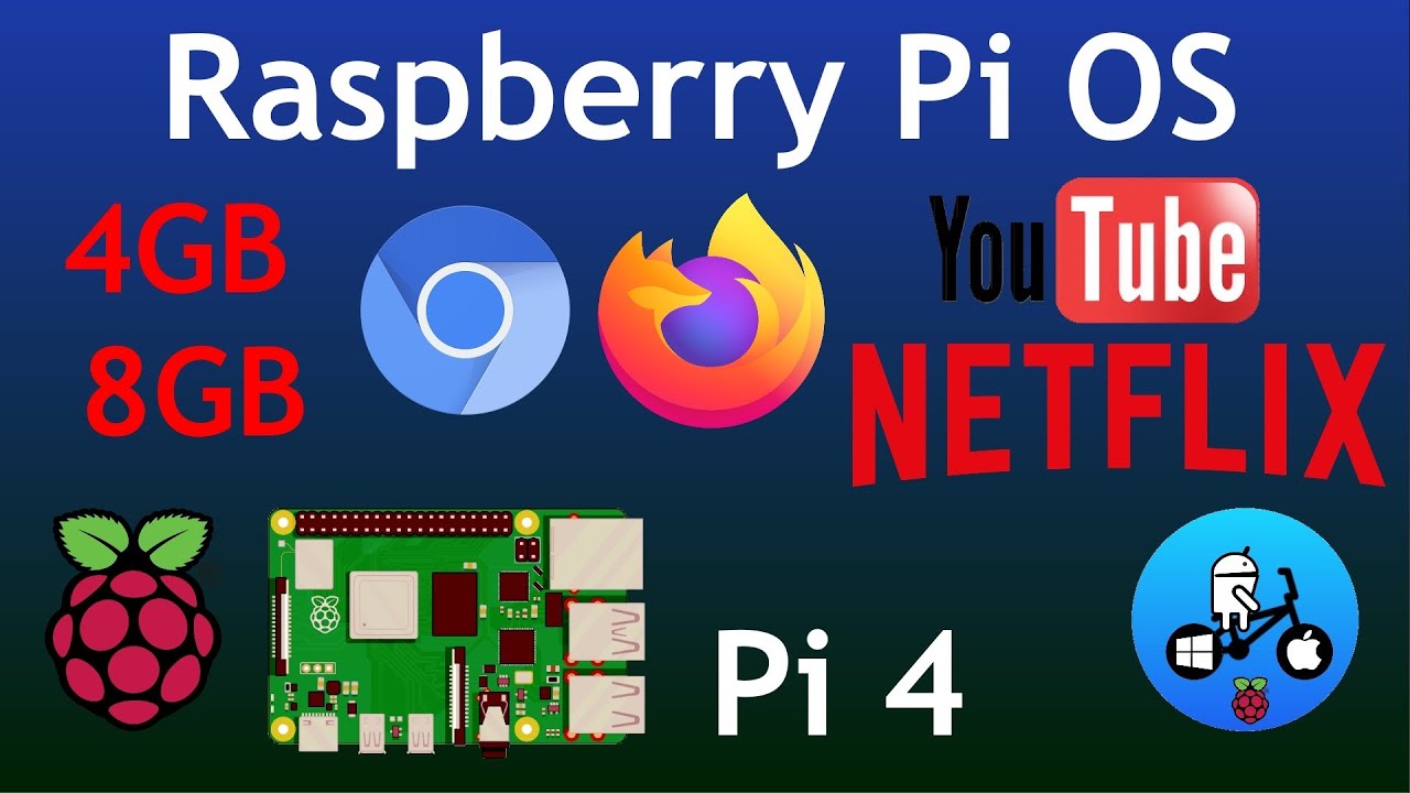 Raspberry Pi OS. Chromium & Firefox testing with 4GB & 8GB Pi 4. Netflix - YouTube