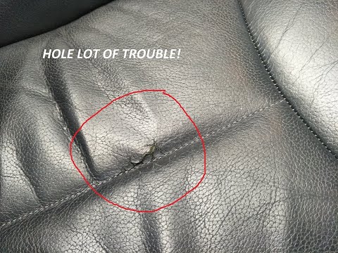 REPAIR HOLE in a car's LEATHER SEAT with PERMATEX kit - does it work?
