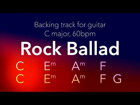 Rock Ballad C major, backing track, 60bpm. Play along & have fun!