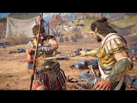 Assassin's Creed Odyssey - Deimos vs Brasidas Spartan Cutscene & Kleon Boss Fight