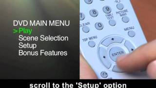 How to display captions on a DVD