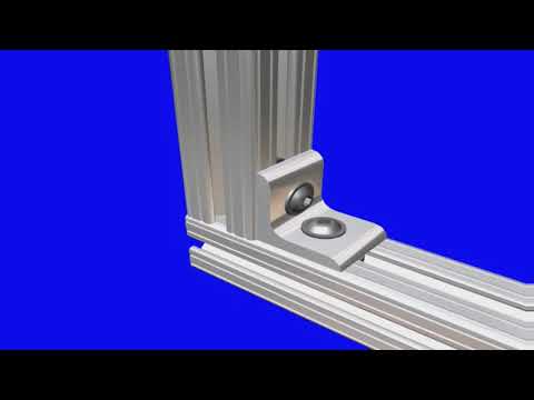 80/20:  3D Depiction of How to Install a Corner Bracket