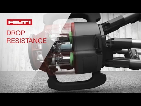 DEMO of Hilti rotating laser levels drop resistance technology