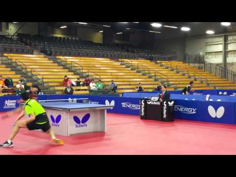 2015 Arnold Table Tennis Challenge - Jun Gu vs Bochao Li  - Last Balls