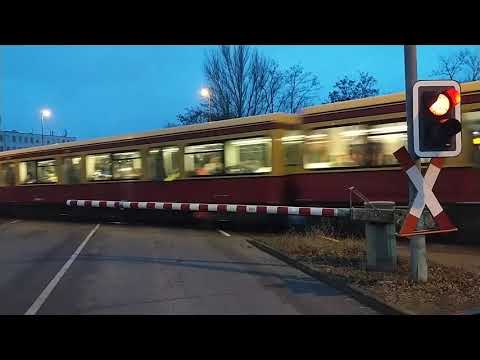 S Bahn Berlin Baureihe 481 am Bü Neuenhagen