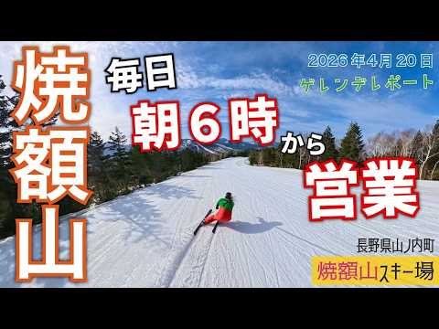 平日早朝営業が神！◆志賀高原 焼額山スキー場 2026年4月20日【 Slope Report at Shiga-kogen Yakebitai ski resort】