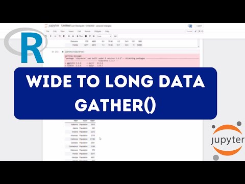 How to convert wide data to long data in R using gather() || R programming tutorial